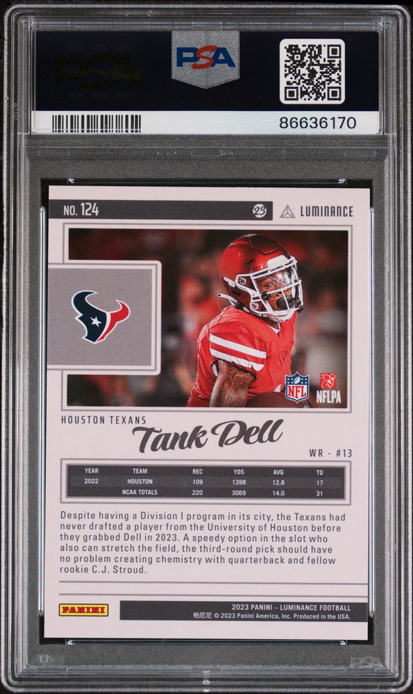 2023 PANINI LUMINANCE TANK DELL BLACK #124 - PSA 10 ROOKIE CARD (Online Order Only)