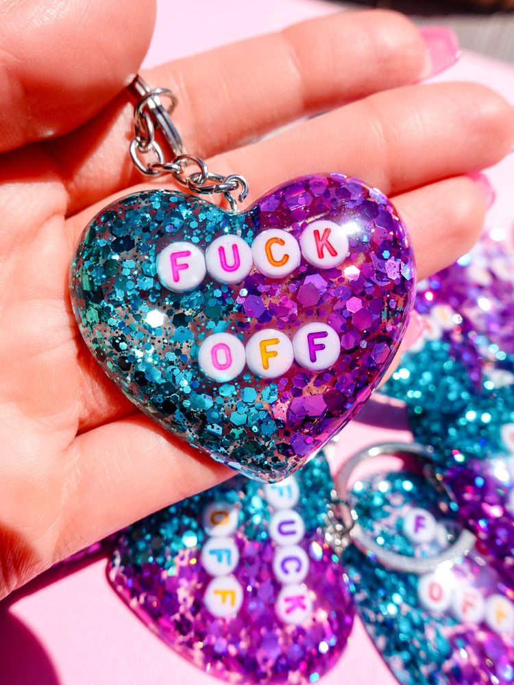 Fuck Off Glitter Keychain (Online Order Only)