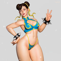 Chun-Li Pose 3 - Street Fighter (SFW/NSFW 18+ Only) - 1:6 Scale (ONLINE ORDER ONLY)