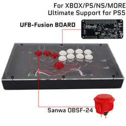 RAC-J800B All Buttons Leverless Arcade Joystick Fight Stick For PS5/PS4/PS3/Xbox/PC (Online Only)