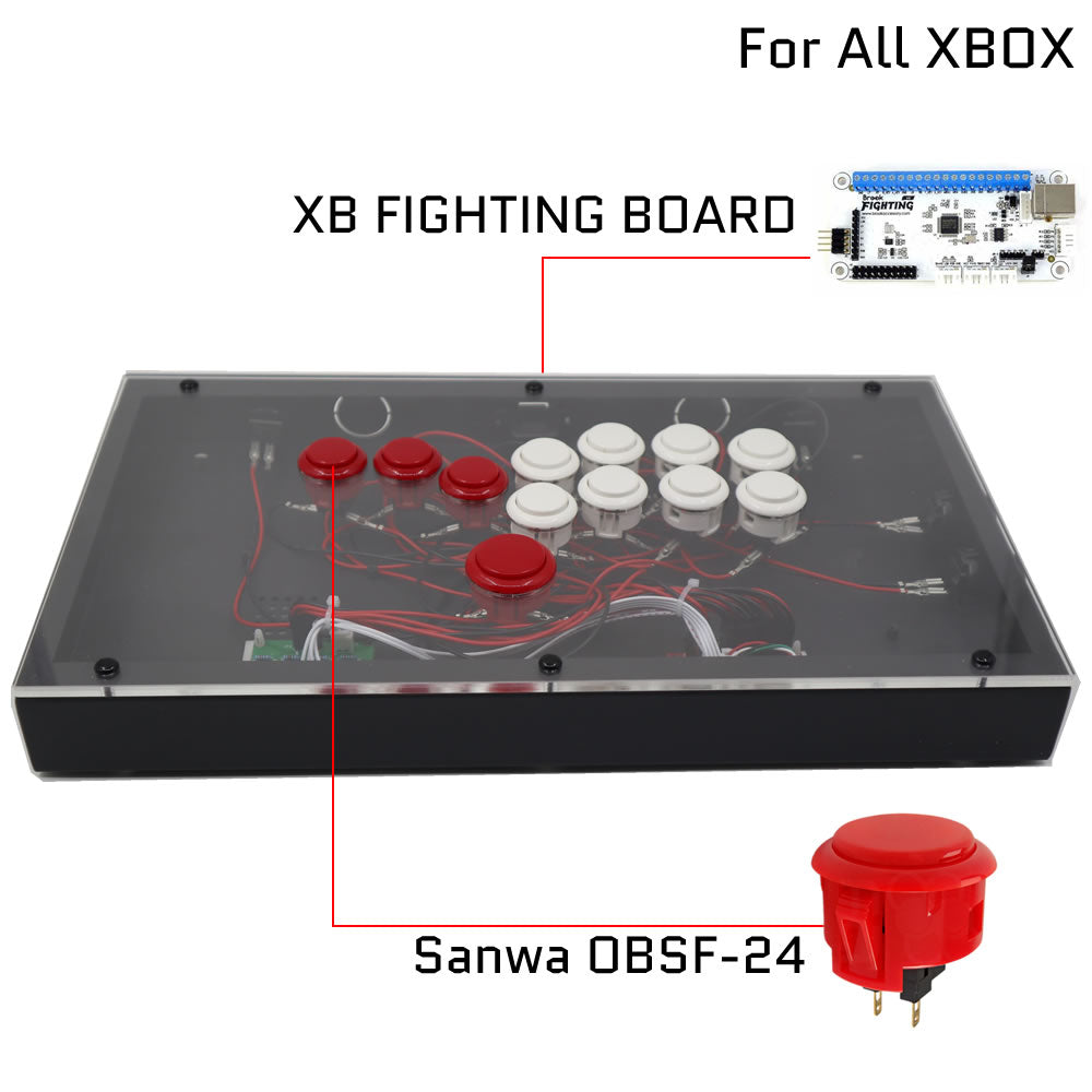 RAC-J800B All Buttons Leverless Arcade Joystick Fight Stick For PS5/PS4/PS3/Xbox/PC (Online Only)
