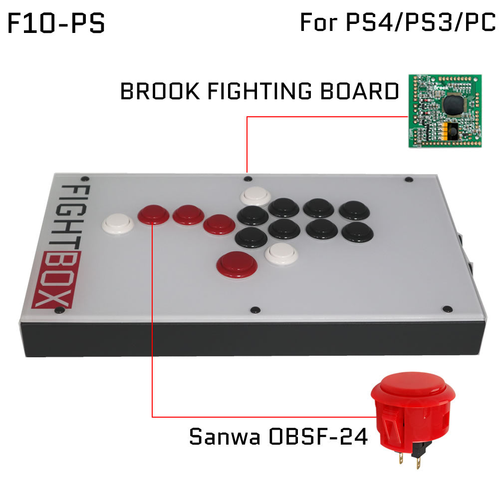 FightBox F10 Leverless Hitbox Style Arcade Controller for PS5/PC/Xbox/Switch (Online Only)