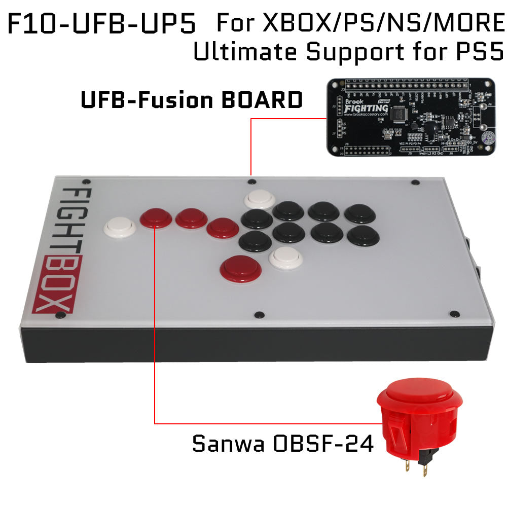 FightBox F10 Leverless Hitbox Style Arcade Controller for PS5/PC/Xbox/Switch (Online Only)