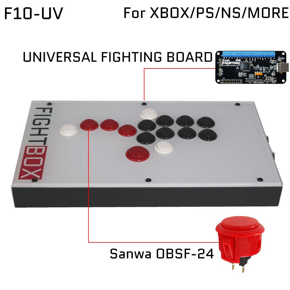 FightBox F10 Leverless Hitbox Style Arcade Controller for PS5/PC/Xbox/Switch (Online Only)