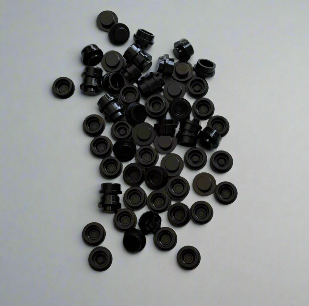Black 4073 1x1 Round Plate Brick – Choose Quantity – LEGO® Compatible Bulk Lot (ONLINE ORDER ONLY)