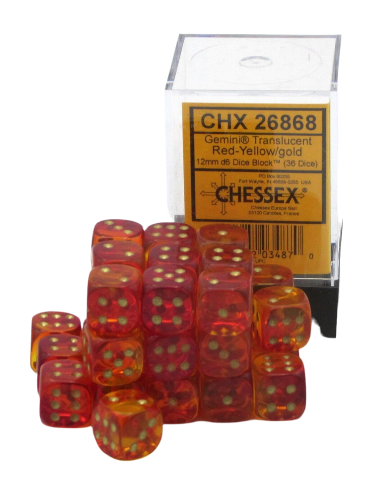 36D6 Gemini Chessex Dice Block (ONLINE ORDER ONLY)