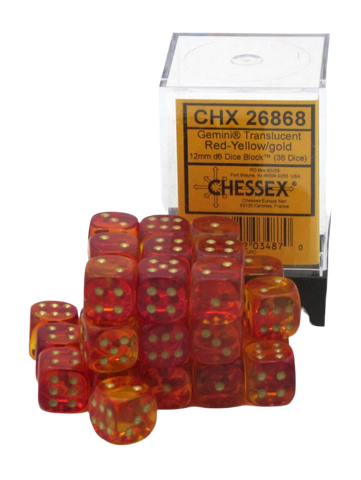 36D6 Gemini Chessex Dice Block (ONLINE ORDER ONLY)