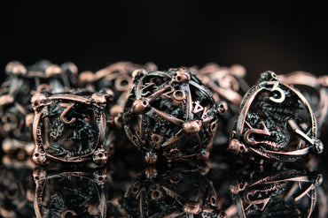 Draco Immortui Hollow Metal Dice Set - Bronze (ONLINE ORDER ONLY)