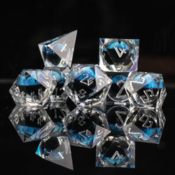 Legacy of Blue Eyes Liquid Core Dice Set - Silver (ONLINE ORDER ONLY)