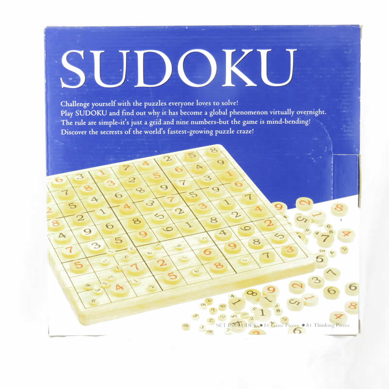 FAM185 Wooden Sudoku Game Fame Brands (ONLINE ORDER ONLY)