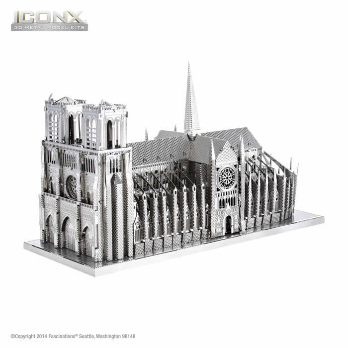 FASICX003 Notre-Dame Cathedral 3D Metal Model Kit Iconic Series Fascinations (ONLINE ORDER ONLY)