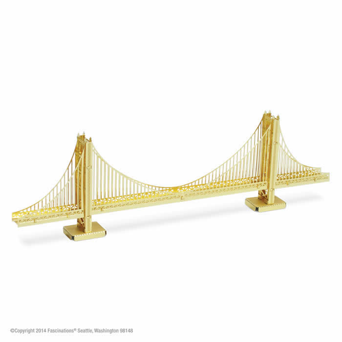 FASMMS001G Gold Golden Gate Bridge 3D Metal Model Kit Metal Earth Series Fascinations (ONLINE ORDER ONLY)