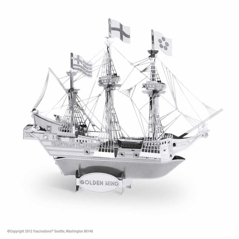 FASMMS049 Golden Hind Ship 3D Metal Model Kit Metal Earth Series Fascinations (ONLINE ORDER ONLY)