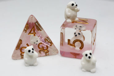Pink Polar Bear RPG Dice Set (ONLINE ORDER ONLY)