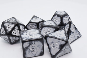 Timeworn White RPG Dice Set (ONLINE ORDER ONLY)