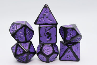 Timeworn Purple RPG Dice Set (ONLINE ORDER ONLY)