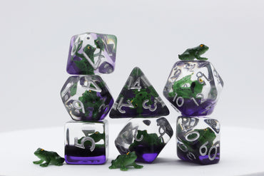 Green Poison Frog RPG Dice Set (ONLINE ORDER ONLY)
