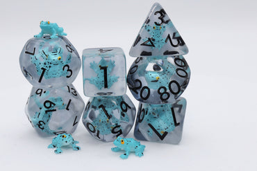 Blue Poison Frog RPG Dice Set (ONLINE ORDER ONLY)