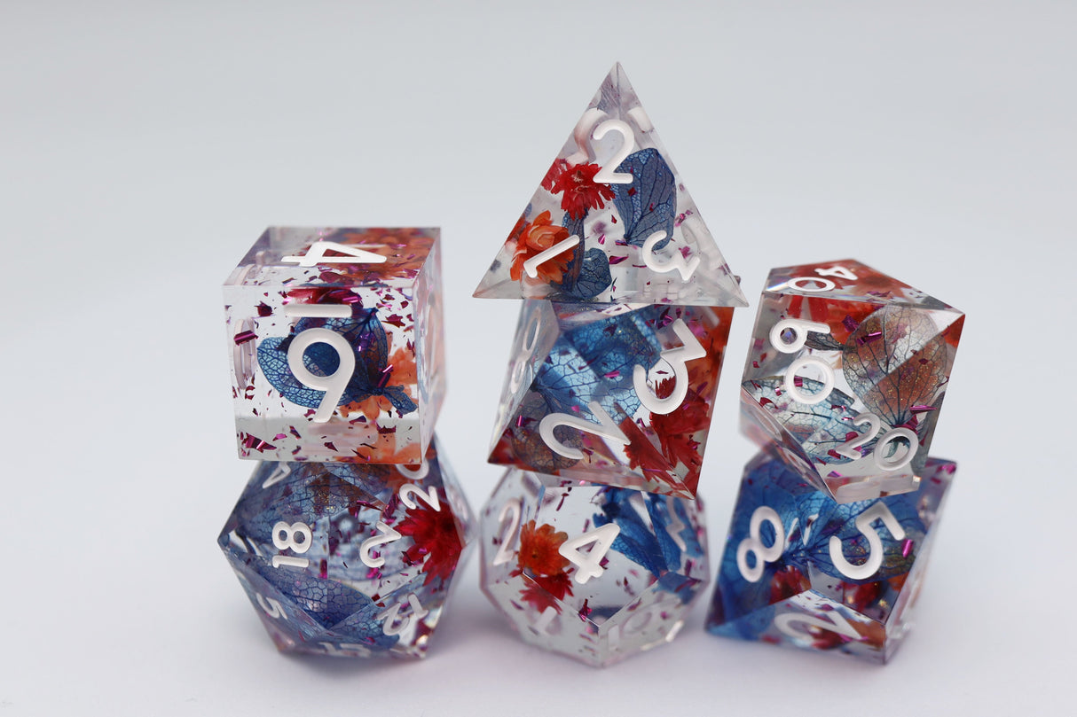 Sharp Edge Resin RPG Dice Set - Blooming Tempest (ONLINE ORDER ONLY)