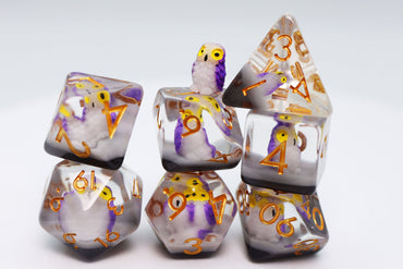 Purple Owl RPG Dice Set (ONLINE ORDER ONLY)