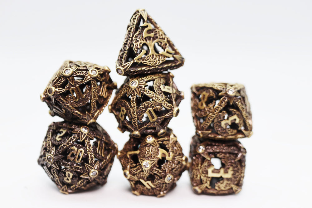 Trees of Virtue: Tree of Humility - Hollow Metal RPG Dice Set (ONLINE ORDER ONLY)