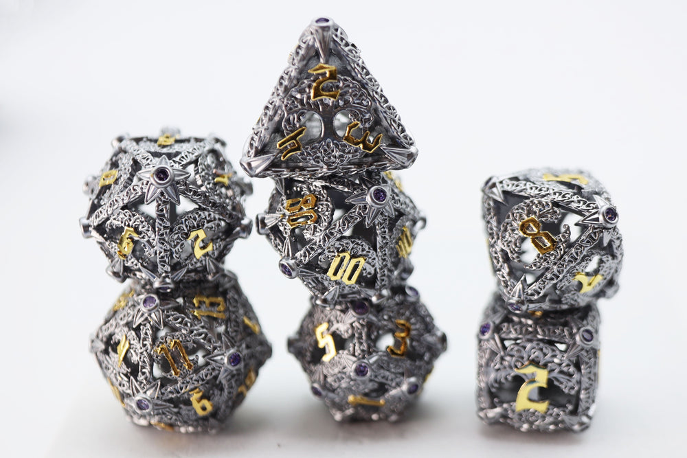Trees of Virtue: Tree of Philomathy - Hollow Metal RPG Dice Set (ONLINE ORDER ONLY)