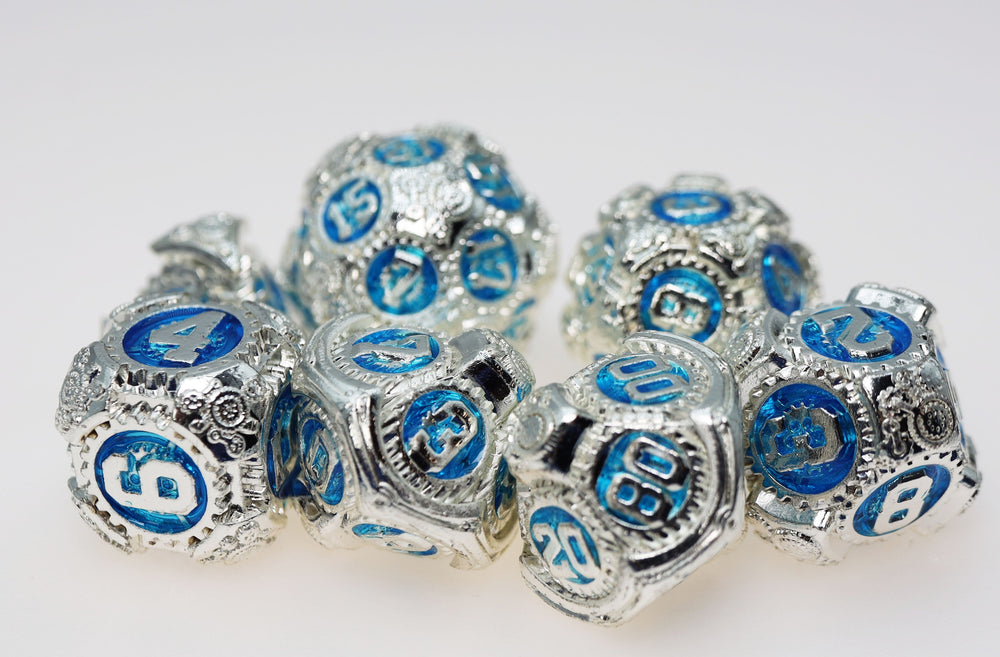 Airship Gears: Antarctic Expedition - Metal RPG Dice Set (ONLINE ORDER ONLY)