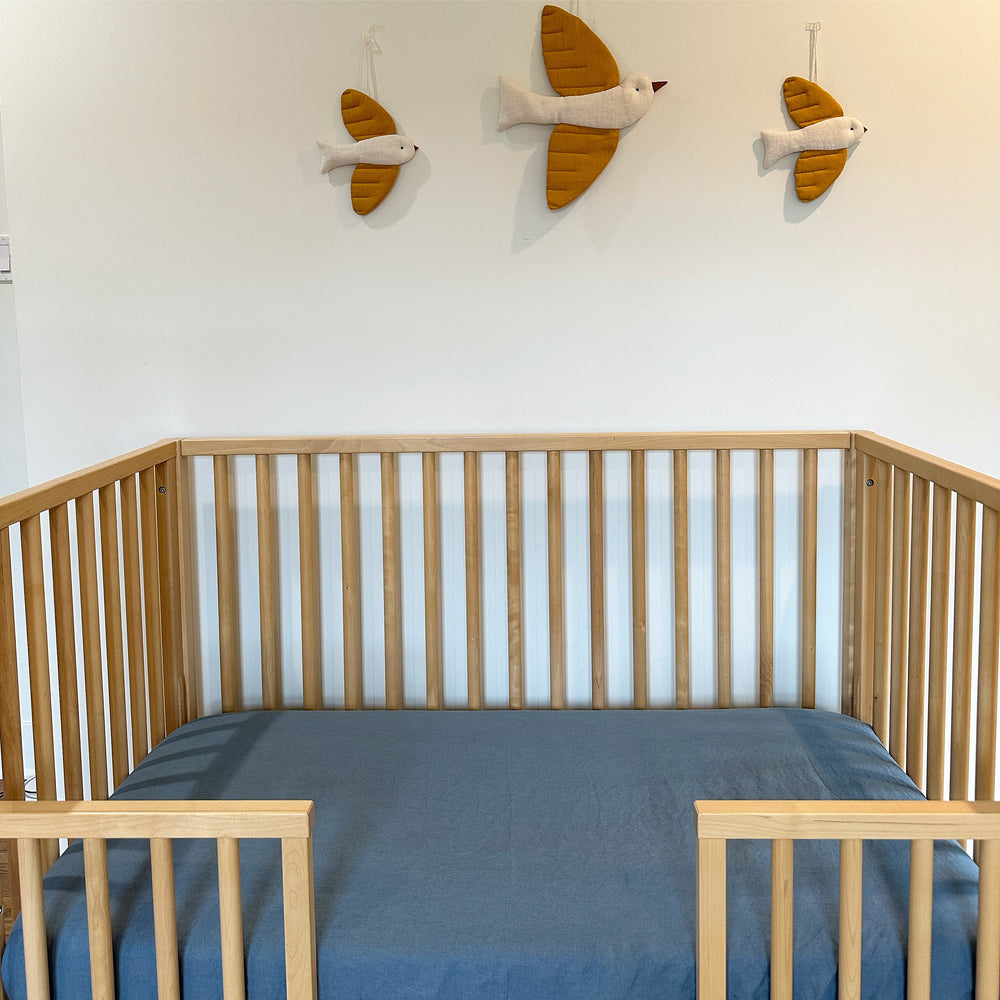 Crib Fitted Sheet (Lake Blue) (ONLINE ORDER ONLY)