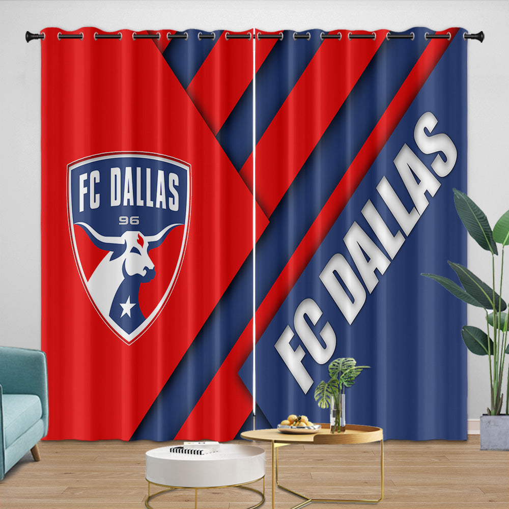 FC Dallas Curtains Blackout Window Drapes Room Decoration (Online Order Only)