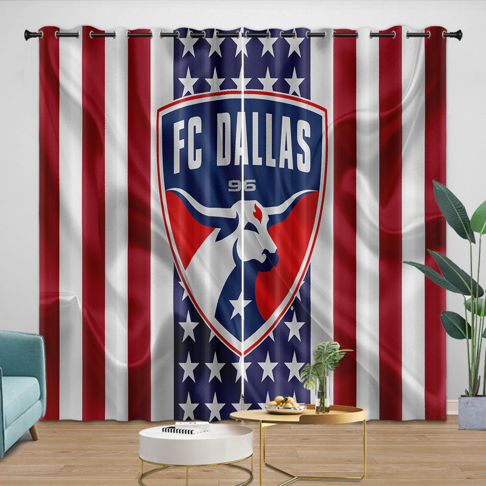 FC Dallas Curtains Blackout Window Drapes Room Decoration (Online Order Only)