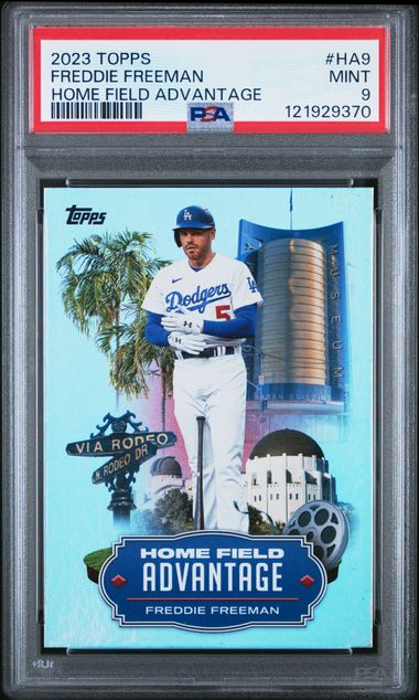 Graded 2023 Topps Home Field Advantage Freddie Freeman #HA9 Baseball Card PSA 9 Mint (ONLINE ORDER ONLY)