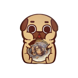 Good Smile Company: Puglie Flakes Sticker (ONLINE ORDER ONLY)