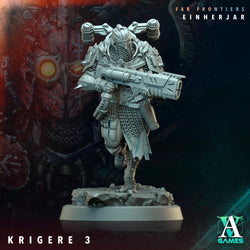 3D Printed Archvillain Games Krigere Far Frontiers Einherjar 28 32mm D&D (Online Only)