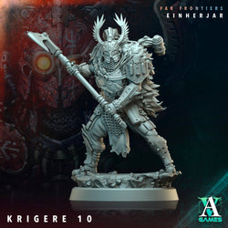 3D Printed Archvillain Games Krigere Far Frontiers Einherjar 28 32mm D&D (Online Only)
