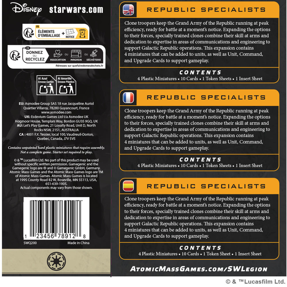 Star Wars: Legion – Republic Specialists