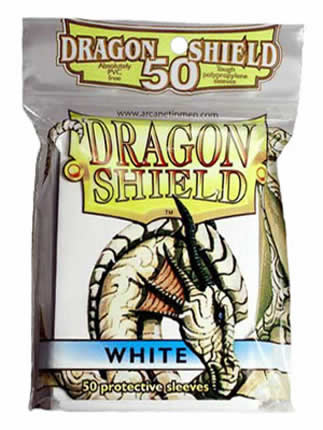 FFGDSH29 White Dragon Shield 50 Count Standard Sleeves (ONLINE ORDER ONLY)