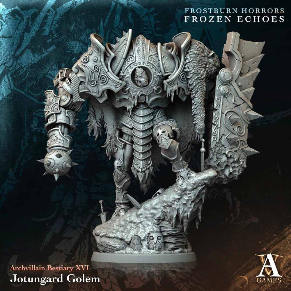 3D Printed Archvillain Games Jotungard Golem Archvillain Bestiary Vol XVI 28 32mm D&D (Online Only)