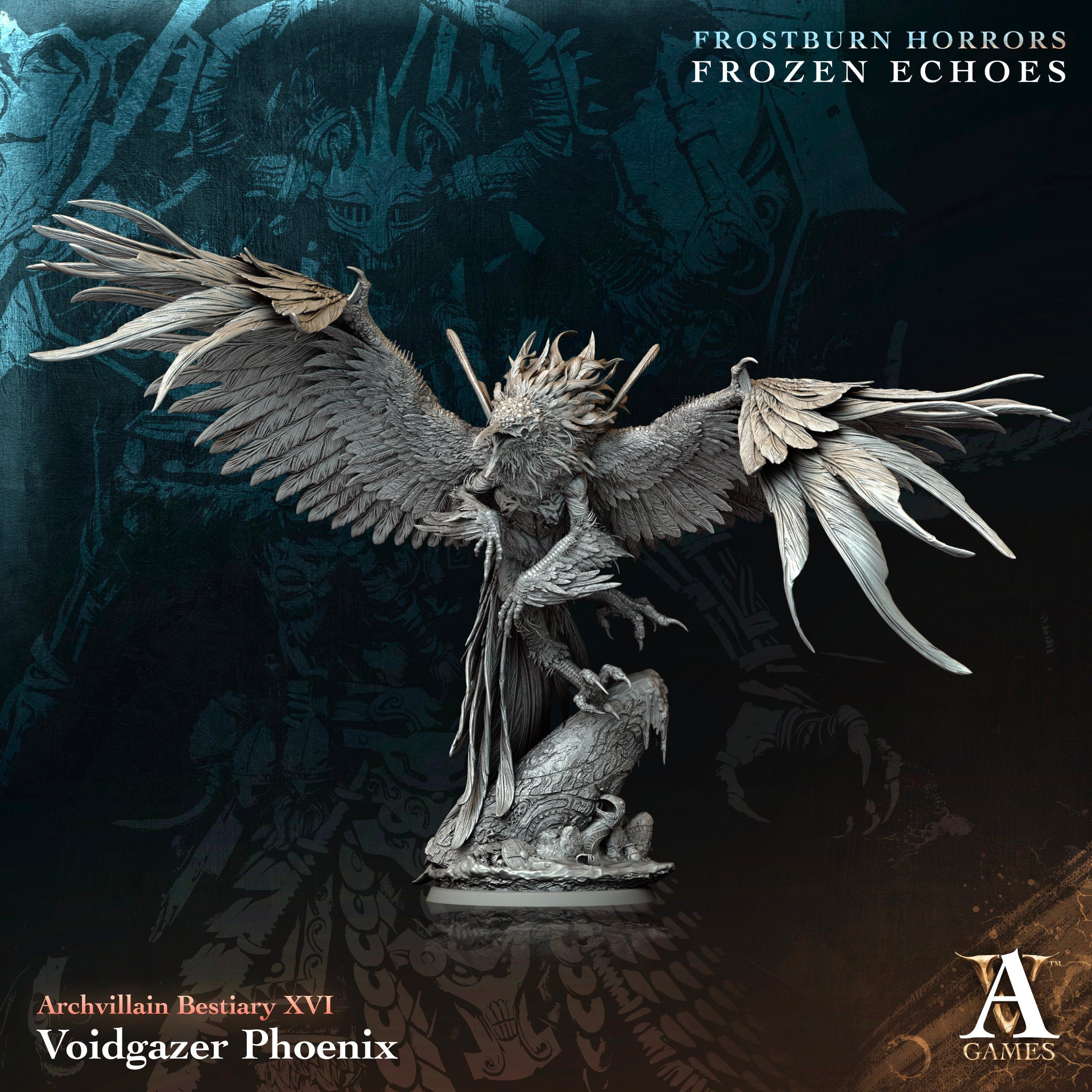 3D Printed Archvillain Games Voidgazer Phoenix Archvillain Bestiary Vol XVI 28 32mm D&D (Online Only)