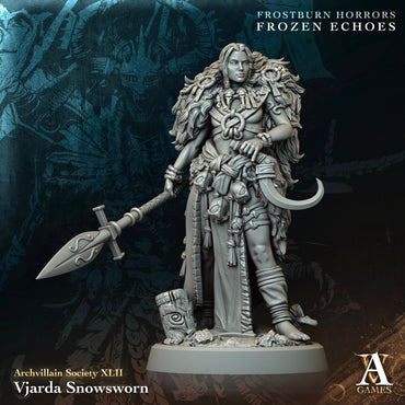 3D Printed Archvillain Games Vjarda Snowsworn Archvillain Society Vol XLII 28 32mm D&D (Online Only)