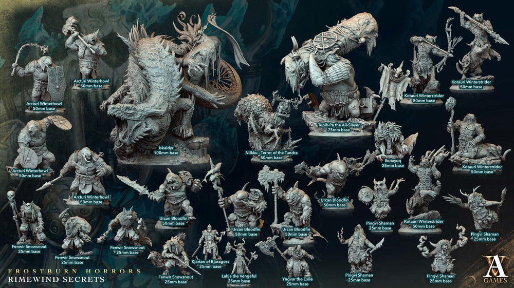 3D Printed Archvillain Games Frostburn Horrors Rimewind Secrets - Iskaldyr 28mm 32mm D&D (Online Only)