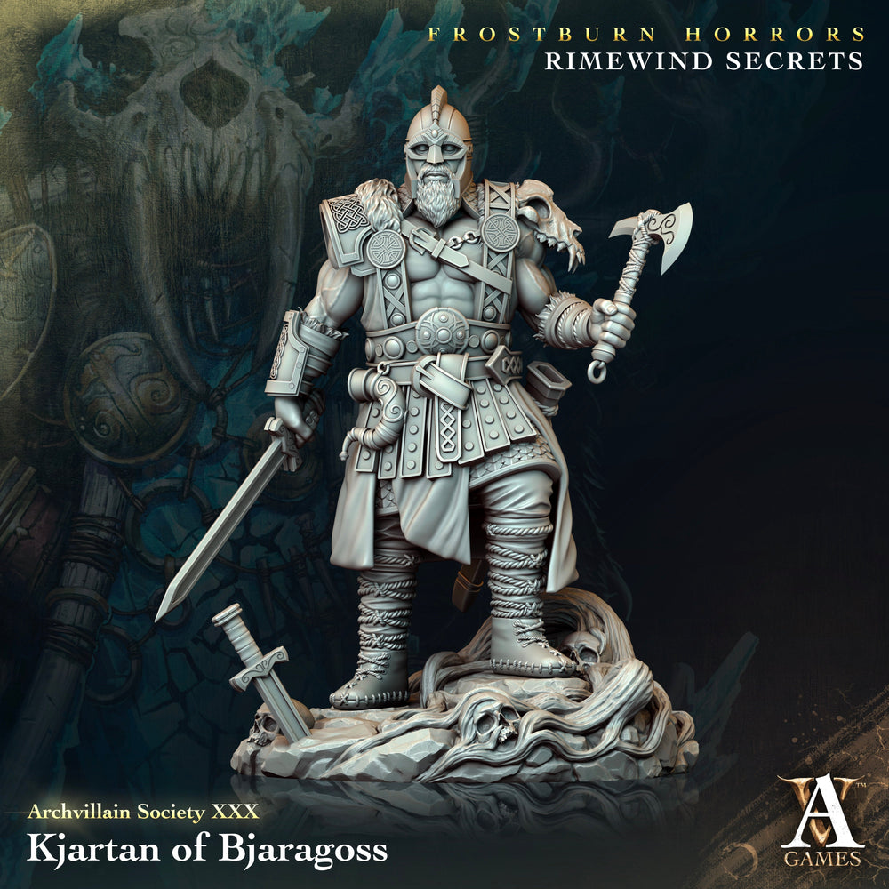 3D Printed Archvillain Games Archvillain Society Vol XXX - Kjartan of Bjaragoss 28mm 32mm D&D (Online Only)