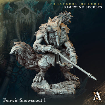 3D Printed Archvillain Games Frostburn Horrors Rimewind Secrets - Fenwir Snowsnout 28mm 32mm D&D (Online Only)