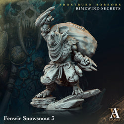 3D Printed Archvillain Games Frostburn Horrors Rimewind Secrets - Fenwir Snowsnout 28mm 32mm D&D (Online Only)