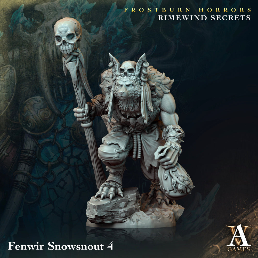3D Printed Archvillain Games Frostburn Horrors Rimewind Secrets - Fenwir Snowsnout 28mm 32mm D&D (Online Only)