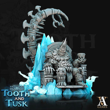 3D Printed Archvillain Games Frostburn Horrors Tooth and Tusk - Sligo - Ice Troll King 28mm 32mm D&D (Online Only)