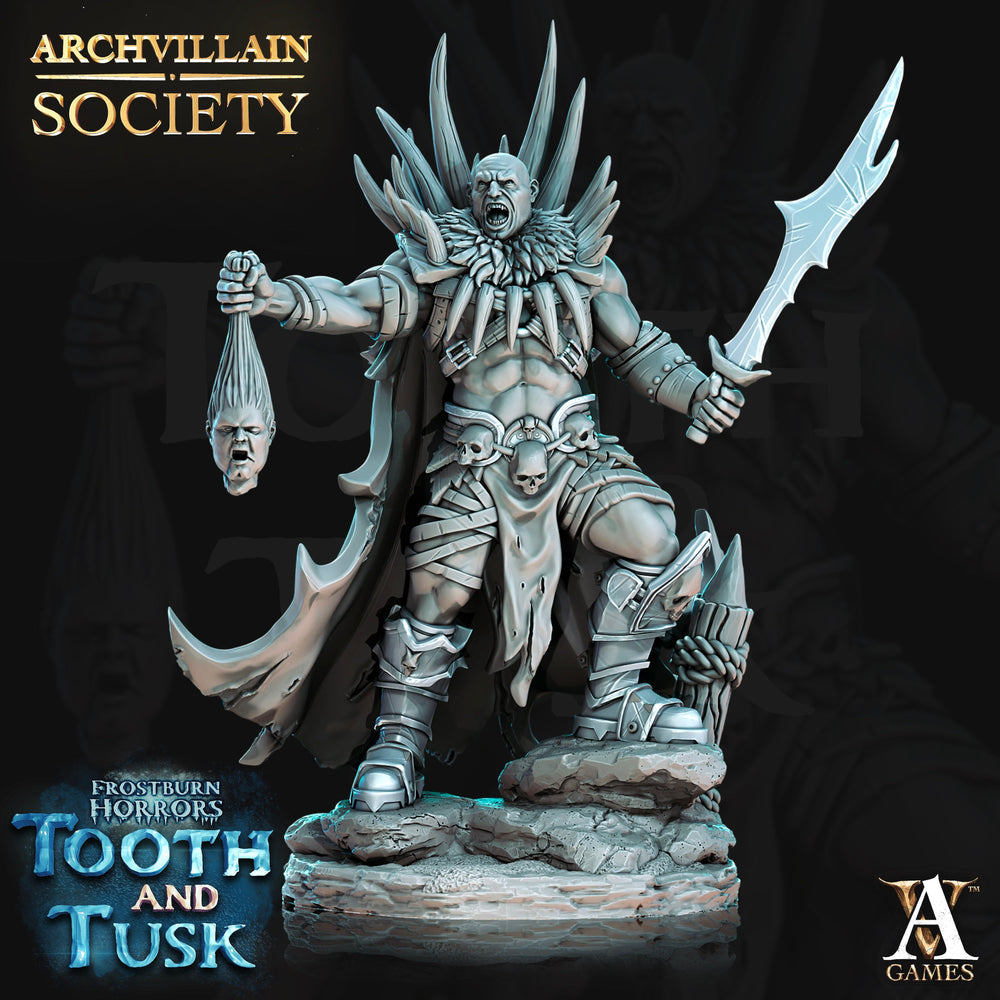 3D Printed Archvillain Games Archvillain Society Vol. VI  Rhel - Corrupted Barbarian 28mm 32mm D&D (Online Only)