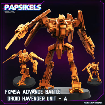 3D Printed Papsikels Fkmsa Advance Battle Droid Havenger Set 28mm 32mm (Online Only)