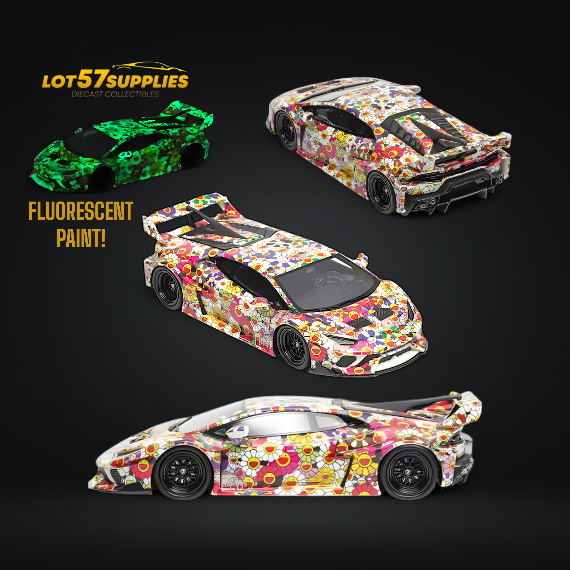 (Pre-Order) Flame Lamborghini Huracan GT LP610 Sun Flower Luminous 1:64 (ONLINE ORDER ONLY)
