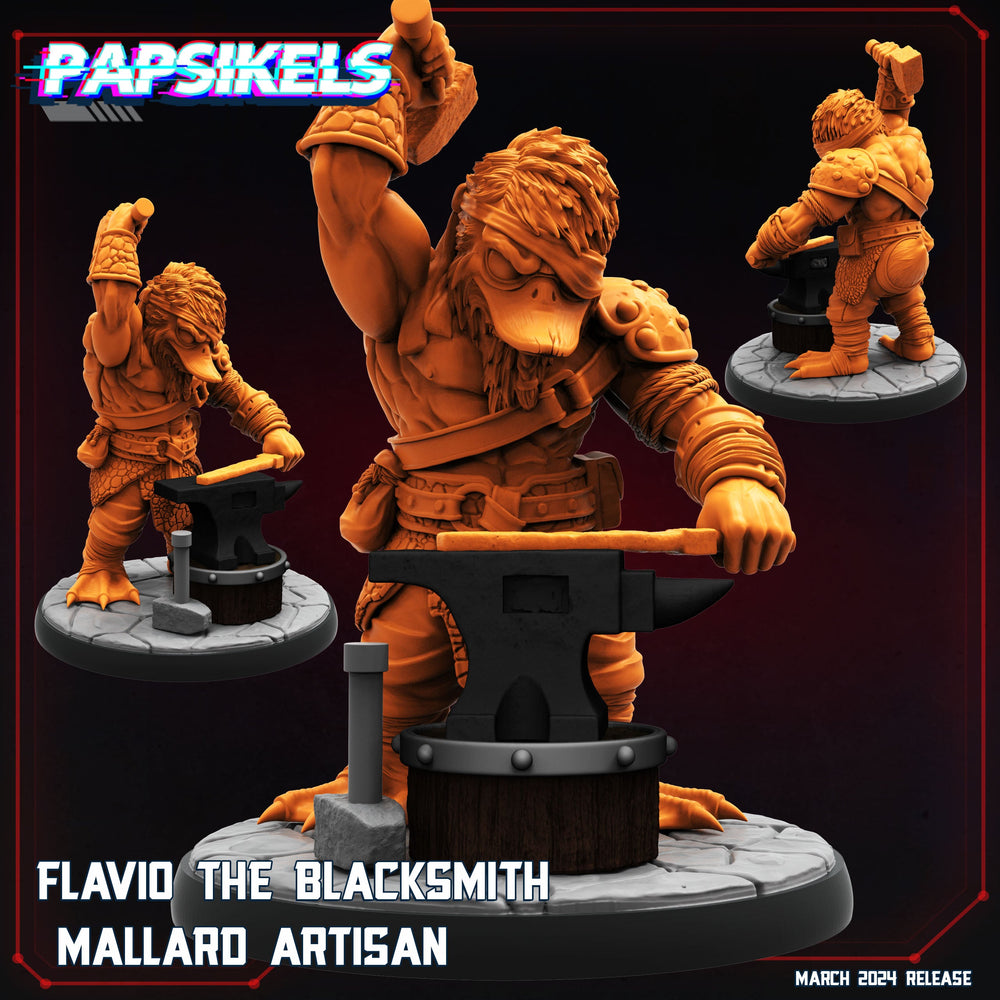 3D Printed Papsikels Flavio The Blacksmith Mallard Artisan 28mm 32mm (Online Only)