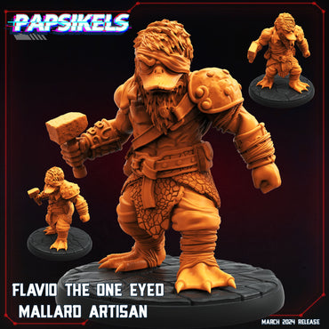 3D Printed Papsikels Flavio The One Eyed Mallard Artisan 28mm 32mm (Online Only)